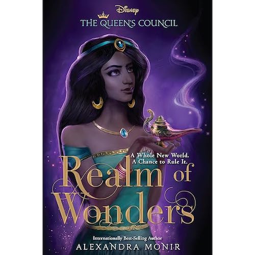 realm of wonders review book cover showing Princess Jasmine holding a genie lamp
